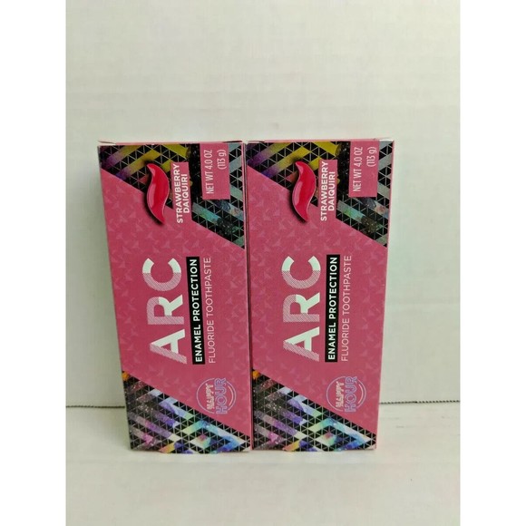 Lot of 2 ARC Enamel Protection Fluoride Toothpaste Strawberry Daiquiri EXP 8/24 - Picture 2 of 3